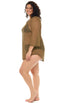 V-NECK BELL SLEEVE TUNIC - BONDI - PLUS SIZE